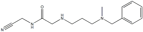 2-({3-[benzyl(methyl)amino]propyl}amino)-N-(cyanomethyl)acetamide Struktur