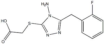 2-({4-amino-5-[(2-fluorophenyl)methyl]-4H-1,2,4-triazol-3-yl}sulfanyl)acetic acid Struktur