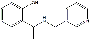 2-(1-{[1-(pyridin-3-yl)ethyl]amino}ethyl)phenol Struktur