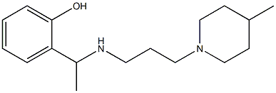 2-(1-{[3-(4-methylpiperidin-1-yl)propyl]amino}ethyl)phenol Struktur