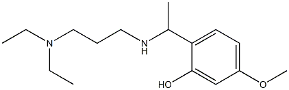 2-(1-{[3-(diethylamino)propyl]amino}ethyl)-5-methoxyphenol Struktur