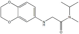 2-(2,3-dihydro-1,4-benzodioxin-6-ylamino)-N-methyl-N-(propan-2-yl)acetamide Struktur