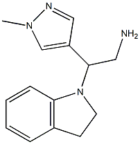 2-(2,3-dihydro-1H-indol-1-yl)-2-(1-methyl-1H-pyrazol-4-yl)ethan-1-amine Struktur