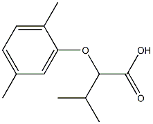 2-(2,5-dimethylphenoxy)-3-methylbutanoic acid 結(jié)構(gòu)式