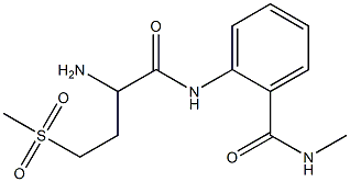 2-(2-amino-4-methanesulfonylbutanamido)-N-methylbenzamide Struktur