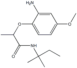 2-(2-amino-4-methoxyphenoxy)-N-(2-methylbutan-2-yl)propanamide Struktur