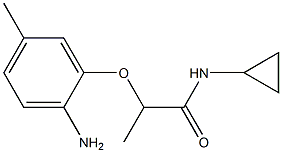 2-(2-amino-5-methylphenoxy)-N-cyclopropylpropanamide Struktur