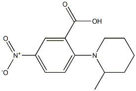 2-(2-methylpiperidin-1-yl)-5-nitrobenzoic acid Struktur