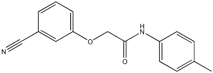 2-(3-cyanophenoxy)-N-(4-methylphenyl)acetamide Struktur