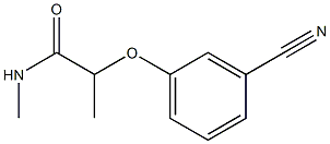 2-(3-cyanophenoxy)-N-methylpropanamide Struktur