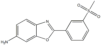 2-(3-methanesulfonylphenyl)-1,3-benzoxazol-6-amine Struktur