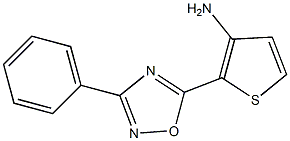 2-(3-phenyl-1,2,4-oxadiazol-5-yl)thiophen-3-amine Struktur