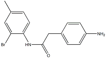 2-(4-aminophenyl)-N-(2-bromo-4-methylphenyl)acetamide Struktur