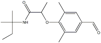 2-(4-formyl-2,6-dimethylphenoxy)-N-(2-methylbutan-2-yl)propanamide Struktur