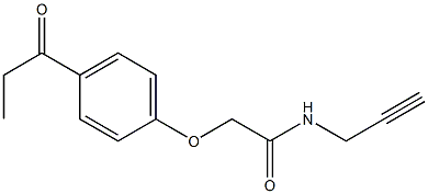 2-(4-propionylphenoxy)-N-prop-2-ynylacetamide Struktur