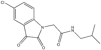 2-(5-chloro-2,3-dioxo-2,3-dihydro-1H-indol-1-yl)-N-(2-methylpropyl)acetamide Struktur