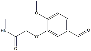 2-(5-formyl-2-methoxyphenoxy)-N-methylpropanamide Struktur