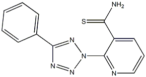 2-(5-phenyl-2H-1,2,3,4-tetrazol-2-yl)pyridine-3-carbothioamide Struktur