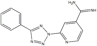 2-(5-phenyl-2H-1,2,3,4-tetrazol-2-yl)pyridine-4-carboximidamide Struktur