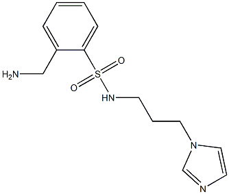 2-(aminomethyl)-N-[3-(1H-imidazol-1-yl)propyl]benzene-1-sulfonamide Struktur