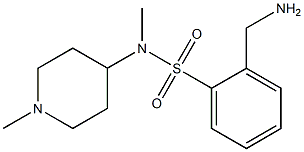 2-(aminomethyl)-N-methyl-N-(1-methylpiperidin-4-yl)benzenesulfonamide Struktur