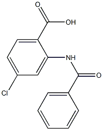 2-(benzoylamino)-4-chlorobenzoic acid Struktur