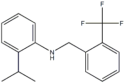 2-(propan-2-yl)-N-{[2-(trifluoromethyl)phenyl]methyl}aniline Struktur