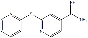 2-(pyridin-2-ylsulfanyl)pyridine-4-carboximidamide Struktur