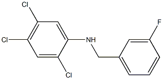 2,4,5-trichloro-N-[(3-fluorophenyl)methyl]aniline Struktur