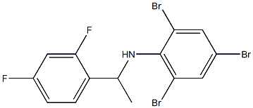 2,4,6-tribromo-N-[1-(2,4-difluorophenyl)ethyl]aniline Struktur