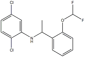 2,5-dichloro-N-{1-[2-(difluoromethoxy)phenyl]ethyl}aniline Struktur