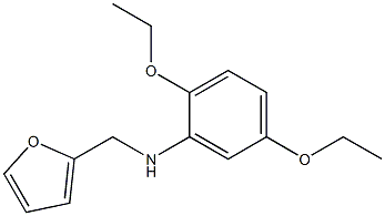 2,5-diethoxy-N-(furan-2-ylmethyl)aniline Struktur