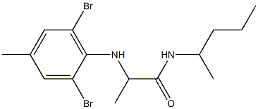 2-[(2,6-dibromo-4-methylphenyl)amino]-N-(pentan-2-yl)propanamide Struktur