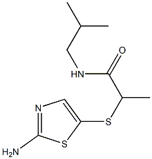 2-[(2-amino-1,3-thiazol-5-yl)sulfanyl]-N-(2-methylpropyl)propanamide Struktur