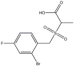 2-[(2-bromo-4-fluorobenzyl)sulfonyl]propanoic acid Struktur