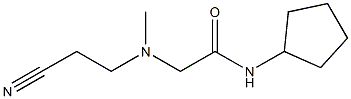 2-[(2-cyanoethyl)(methyl)amino]-N-cyclopentylacetamide Struktur