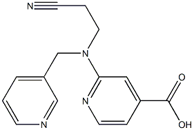 2-[(2-cyanoethyl)(pyridin-3-ylmethyl)amino]pyridine-4-carboxylic acid Struktur