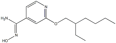 2-[(2-ethylhexyl)oxy]-N'-hydroxypyridine-4-carboximidamide Struktur