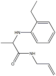 2-[(2-ethylphenyl)amino]-N-(prop-2-en-1-yl)propanamide Struktur