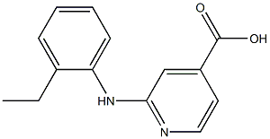 2-[(2-ethylphenyl)amino]pyridine-4-carboxylic acid Struktur