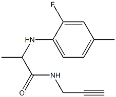 2-[(2-fluoro-4-methylphenyl)amino]-N-(prop-2-yn-1-yl)propanamide Struktur