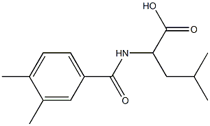 2-[(3,4-dimethylphenyl)formamido]-4-methylpentanoic acid Struktur