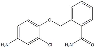 2-[(4-amino-2-chlorophenoxy)methyl]benzamide Struktur