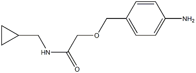 2-[(4-aminophenyl)methoxy]-N-(cyclopropylmethyl)acetamide Struktur