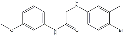 2-[(4-bromo-3-methylphenyl)amino]-N-(3-methoxyphenyl)acetamide Struktur