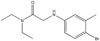 2-[(4-bromo-3-methylphenyl)amino]-N,N-diethylacetamide Struktur