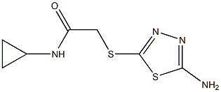 2-[(5-amino-1,3,4-thiadiazol-2-yl)sulfanyl]-N-cyclopropylacetamide Struktur