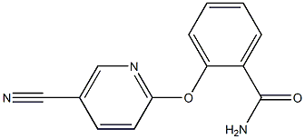 2-[(5-cyanopyridin-2-yl)oxy]benzamide Struktur