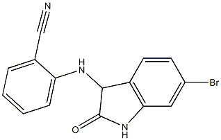 2-[(6-bromo-2-oxo-2,3-dihydro-1H-indol-3-yl)amino]benzonitrile Struktur