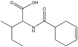 2-[(cyclohex-3-en-1-ylcarbonyl)amino]-3-methylpentanoic acid Struktur